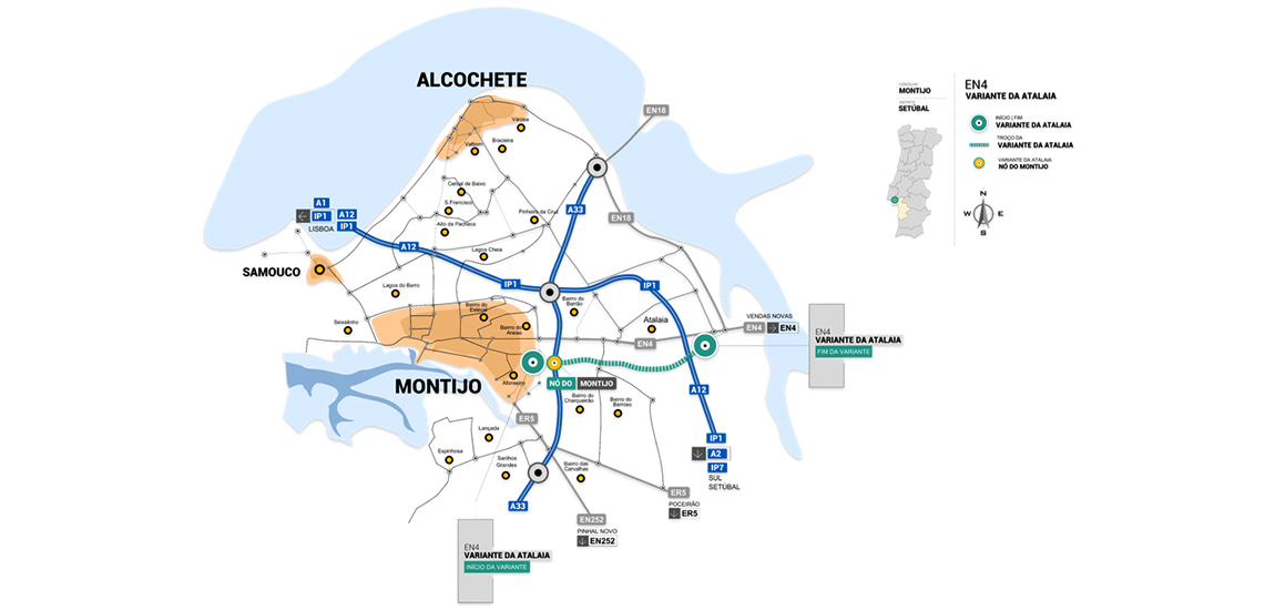 Infografia - Empreitada de Construção da Variante da Atalaia na EN4